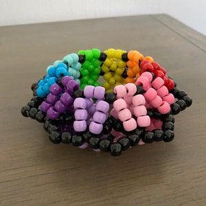 Rainbow 3D UFO Kandi Cuff