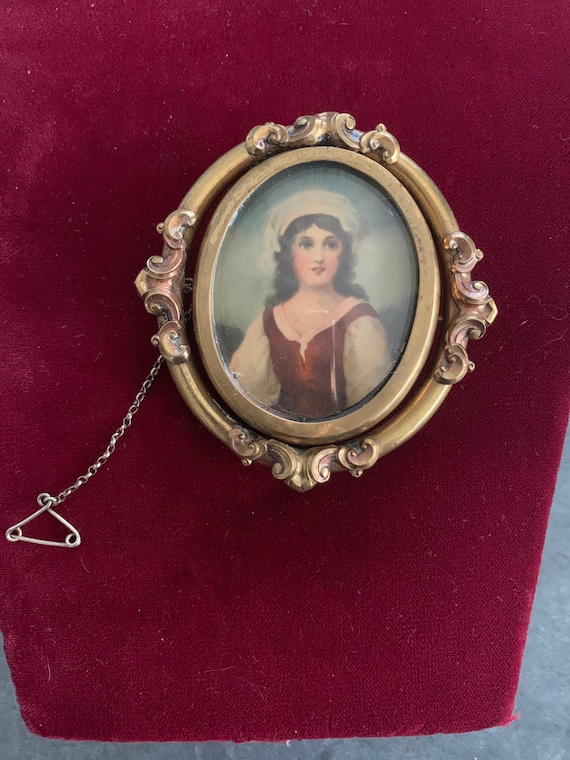 Antique Victorian 1800’s mourning brooch