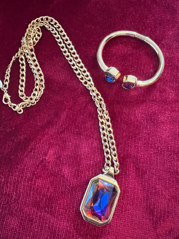 2 Pc Vintage KJL Kenneth Jay Lane “Mystic Topaz” … - image 1