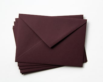 Umschläge, portwein-rot / C6 11,4 x 16,2 cm / DIN Lang 22 x 11 cm