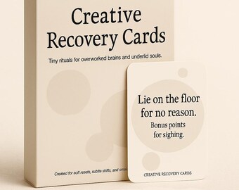 Creative Recovery Cards – Printable Self-Care Deck for Burnout, Emotional Reset, and Mindful Reflection