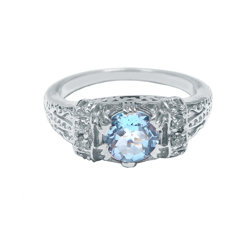 Aquamarine Ring 925 Solid Silver Ring Aquamarine Jewelry Amazing Handmade Aquamarine Ring Beautiful Ring, Aquamarine Silver Ring