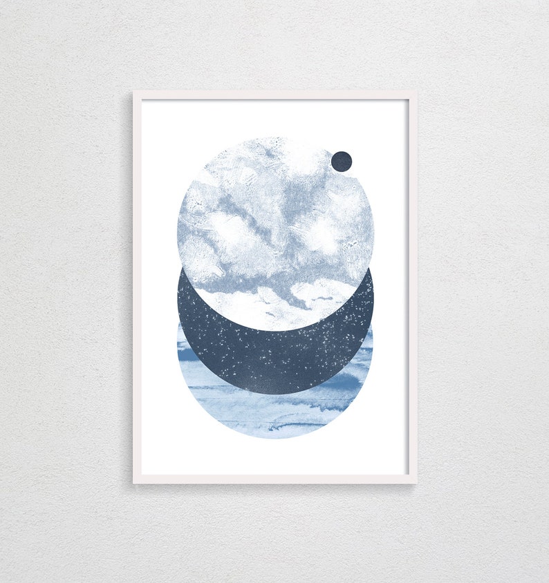 Landscape art print Modern wall decor Abstract landscape Minimalist watercolor art Sky print Abstract watercolor