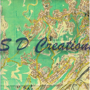 Vintage Maps of Israel Collage Pages Kit 1
