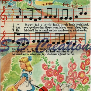 Antique Vintage Music Nursery Rhymes Kit 2