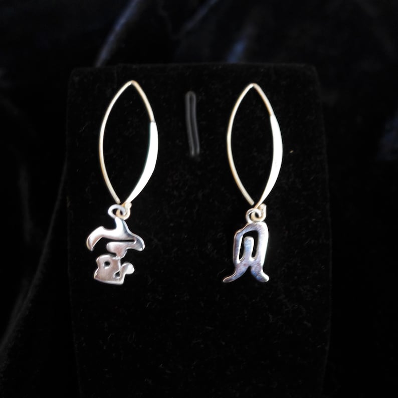 Silver Precious Treasure hook earrings
