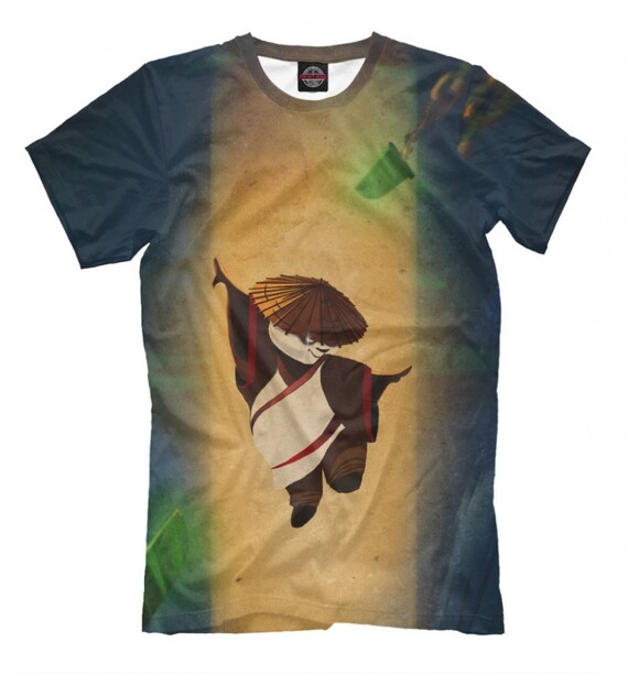 Kung Fu Panda Inspired Face Printed Hoodie Kids and Adult Sizes