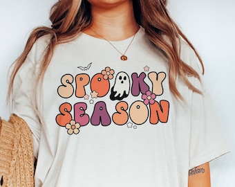 Retro Halloween t-shirt Vintage Ghost Halloween Shirt Retro Fall Shirt Halloween Shirt Spooky Season Shirt Witch Shirt