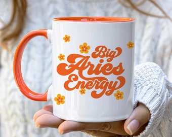 Aries Mug Aries Gift Astrology Mug Zodiac Coffee Mug Aries Birthday Gift Zodiac Sign Mug Retro Zodiac Mug Gift for Aries