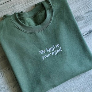 Be Art to Your Mind Sweatshirt Besticktes Sweatshirt Mental Gesundheit Sweatshirt Besticktes Rundhals-Vintage-Sweatshirt