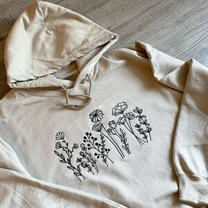 White hoodie with flowers store