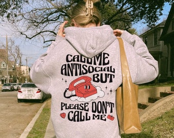 Antisocial Hoodie Funny Hoodie Homebody Hoodie Aesthetic Hoodie Trendy Hoodie Retro Hoodie Graphic Hoodie Graphic Hoodie Y2k Hoodie