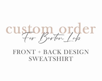 Custom order for ''Barton Lab''