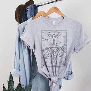 Tarot Shirt Tarot Kaart Shirt Mystiek Shirt Hemels Shirt Heksen Shirt Tarot Kleding Astrologie Shirt Feministisch Shirt verpletter het patriarchaat Athletic Heather