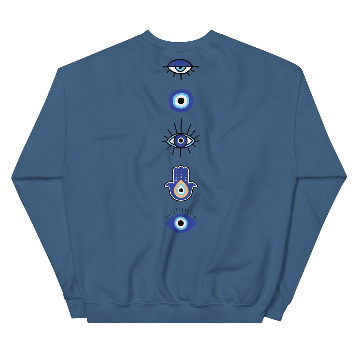 Evil Eye Pattern Print Women's Sweatshirt