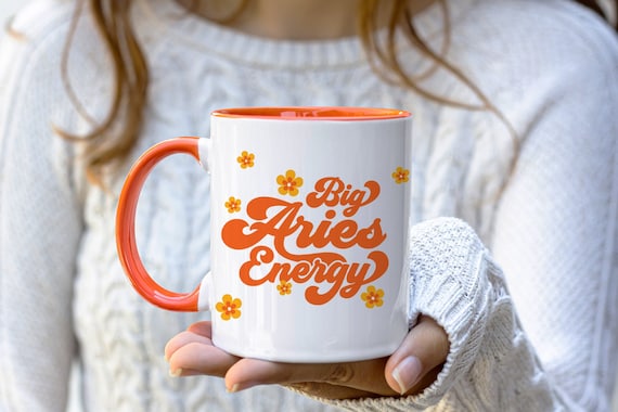 Aries Mug Aries Gift Astrology Mug Zodiac Coffee Mug Aries Birthday Gift Zodiac Sign Mug Retro Zodiac Mug Gift for Aries