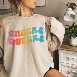 Queer Sweatshirt LGBTQ Sweatshirt Gay Sweatshirt Human Rights Sweatshirt Pride Month Sweatshirt Equality Sweatshirt Cute Pride Sweater image 2