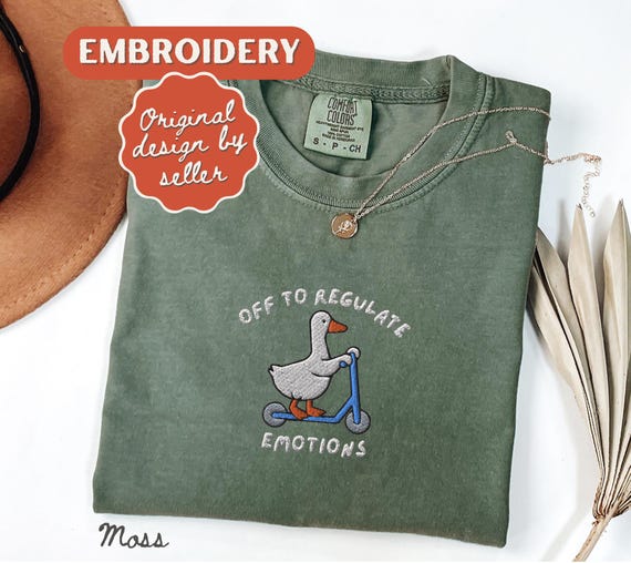 Embroidered Emotions Shirt SEL Counselor Tshirt Behavior Therapy Shirt Mental Health Silly Goose Tee Therapist Shirt School Psychology Shirt