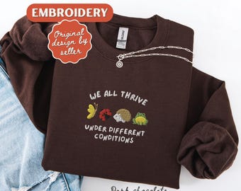 Autism Embroidered Sweatshirt Neurodivergent SLP Sweatshirt Special Ed Inclusion Sweatshirt Mental Health Crewneck Special Education