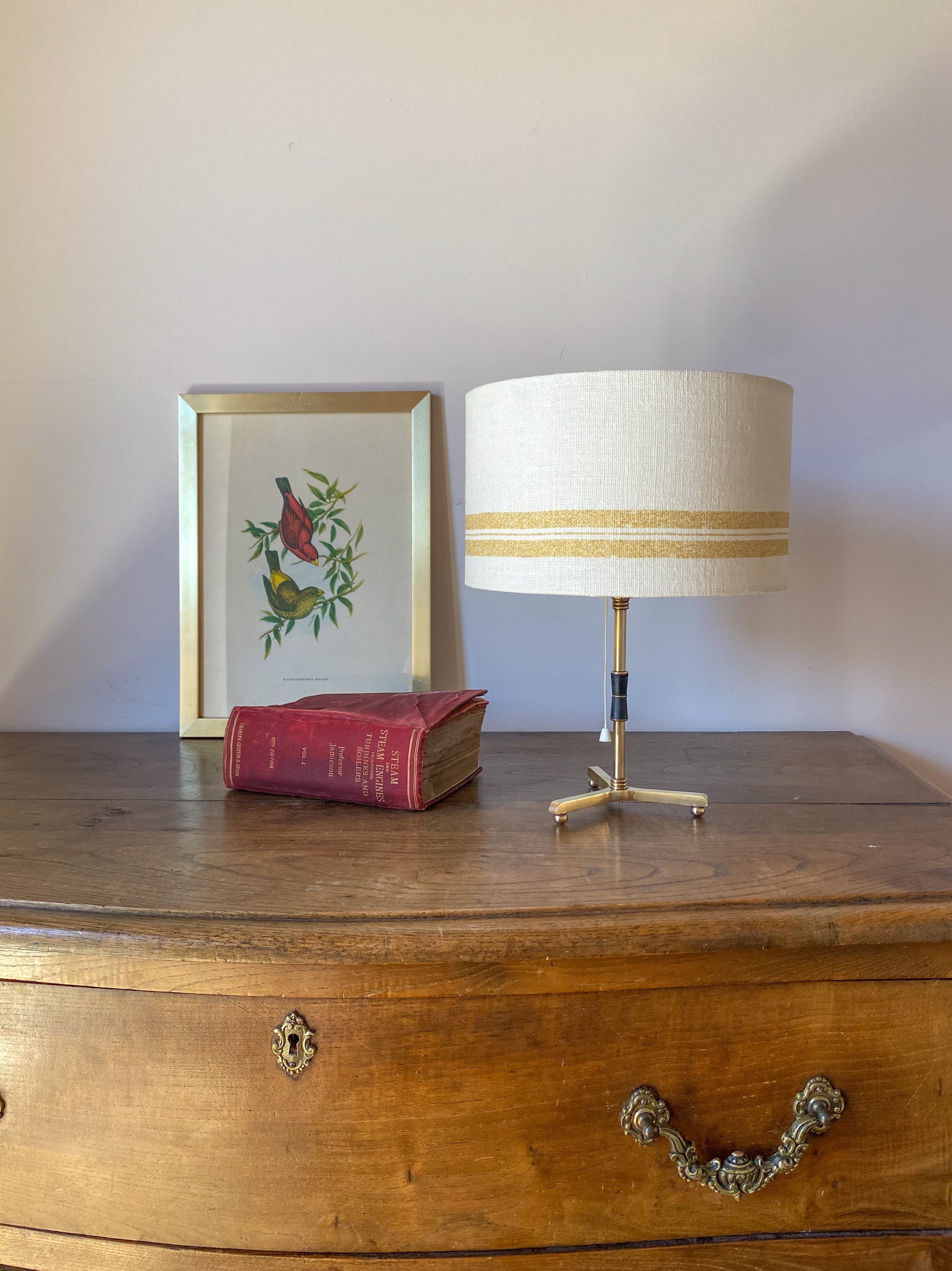 Paar Nachtlampen mit Bildschirmen Bronze 50/60 Jahre | Etsy