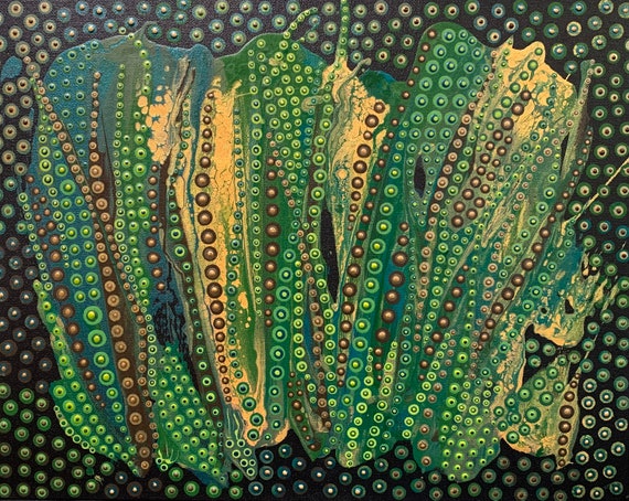 Latifolia - Abstract Dot Art by Marti Reckless Simmons