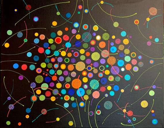 Bouquet - Abstract Dot Art by Marti Reckless Simmons
