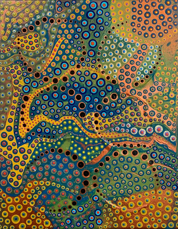 Six Pack - Abstract Dot Art by Marti Reckless Simmons