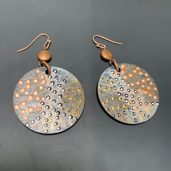 Handpainted earrings - perfect gift for art lover!