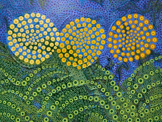 Hovering - Abstract Dot Art by Marti Reckless Simmons