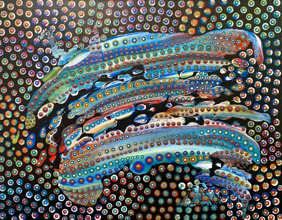 Pterois - Abstract Dot Art by Marti Reckless Simmons