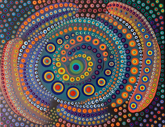 Attraction - Abstract Dot Art by Marti Reckless Simmons