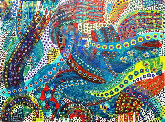 Carnival - Abstract Dot Art by Marti Reckless Simmons