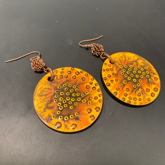 Handpainted earrings - perfect gift for art lover