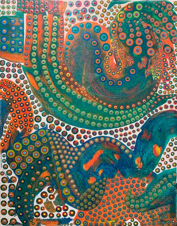 Safari - Abstract Dot Art by Marti Reckless Simmons
