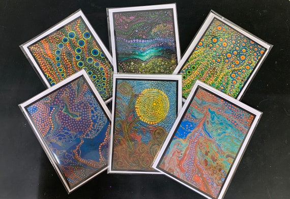 Art Notecards - set of 6 artist prints - blank inside Set #2