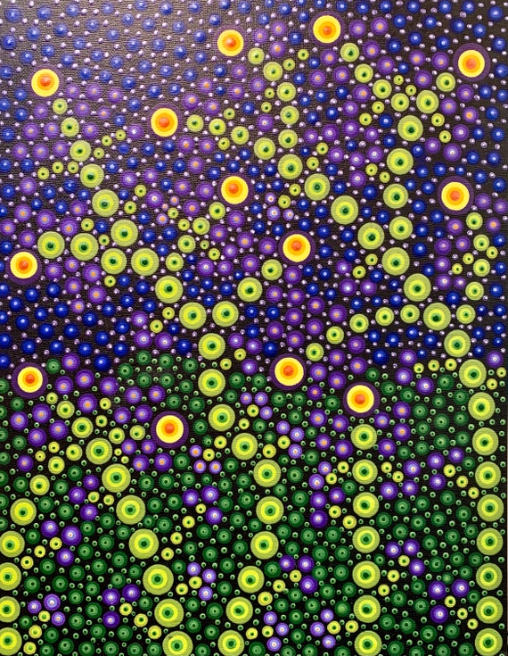 Nightshade - Abstract Dot Art by Marti Reckless Simmons
