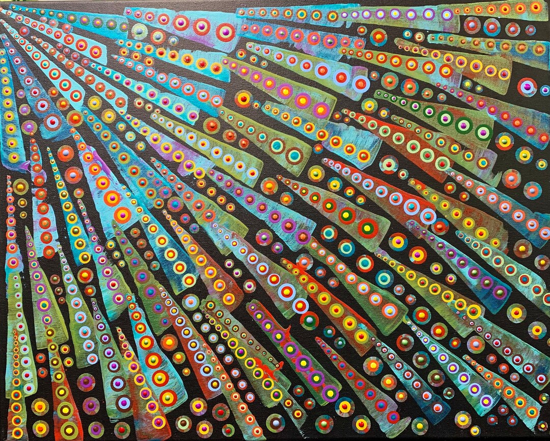 Helios Abstract Dot Art by Marti Reckless Simmons - Etsy