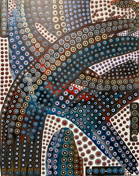 Stone - Abstract Dot Art by Marti Reckless Simmons
