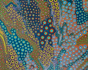 Reef - Abstract Dot Art by Marti Reckless Simmons