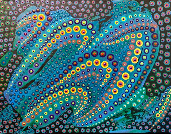 Startled - Abstract Dot Art by Marti Reckless Simmons