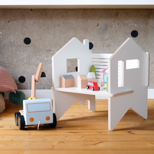 Silla infantil de madera contrachapada / Casa de muñecas / Estante