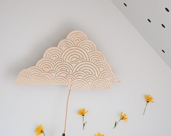 Plywood Cloud Wall Lamp