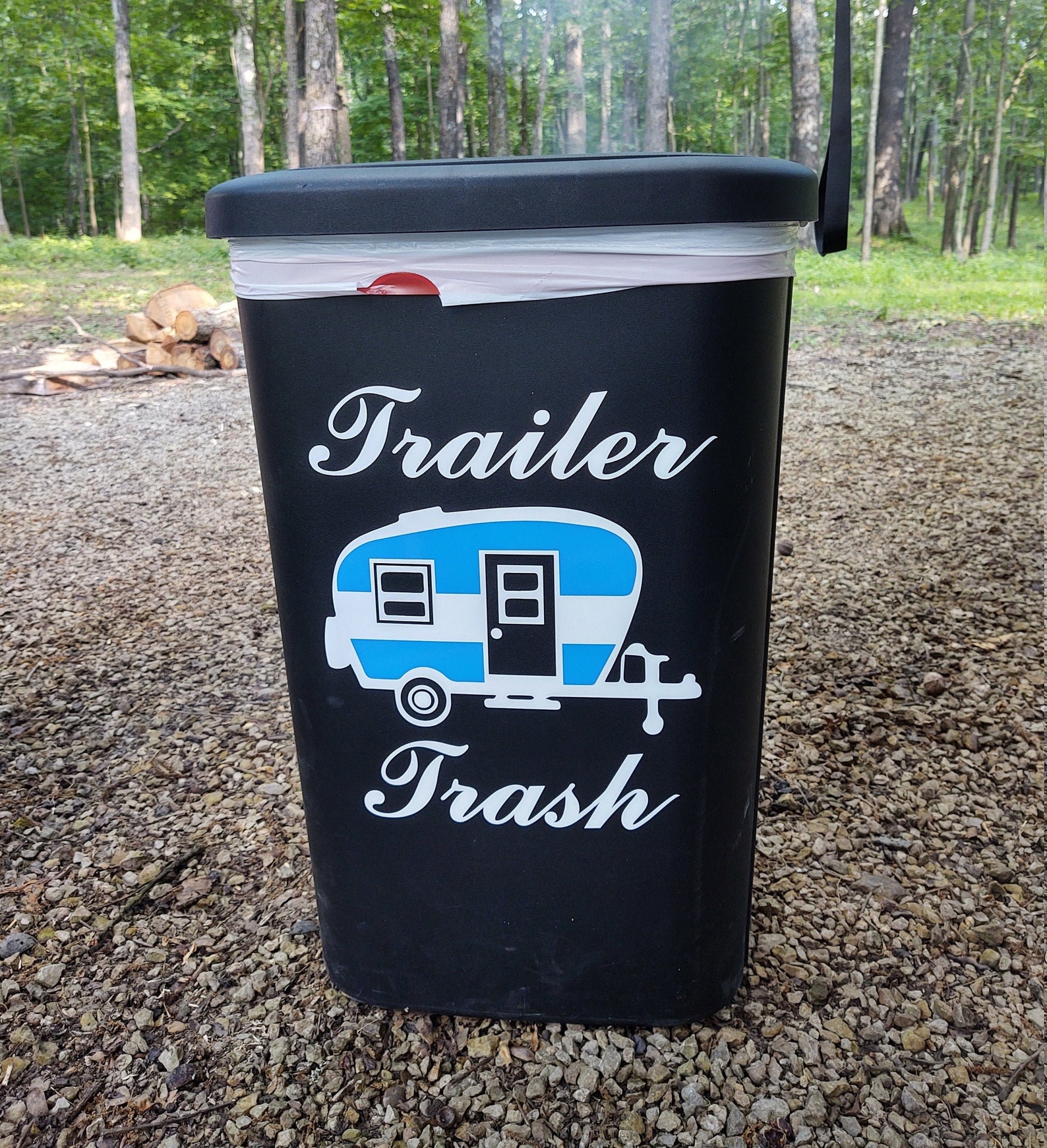 Larger Size Trailer Trash Camping RV Decal for trash cans Etsy