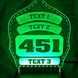 Personalized Helmet Shield Night Light