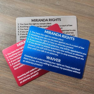 Miranda Rights Metal Card