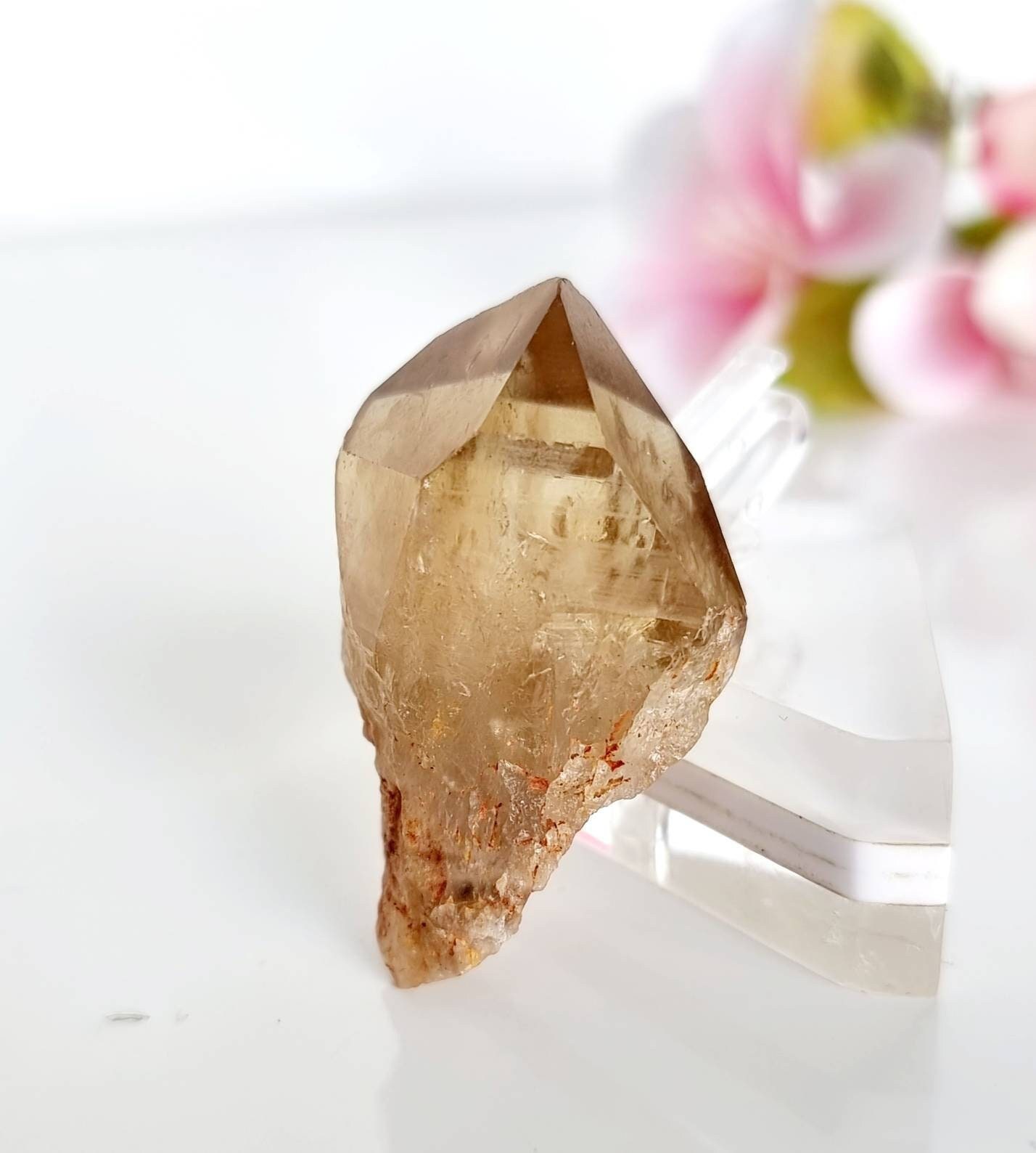 Pointe Brute Naturelle de Citrine Du Congo, Cristal, Pierre, Lithothérapie