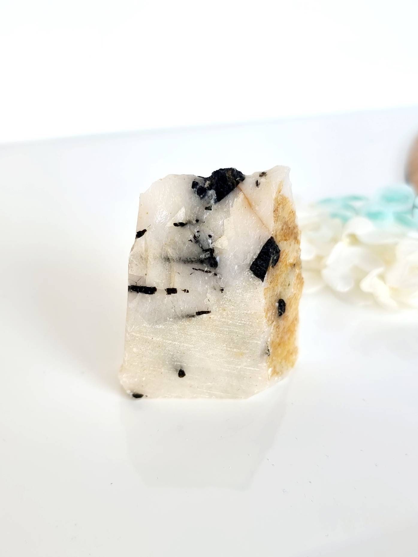 Quartz Brut à L'inclusions de Tourmaline Noire, Cristal Roche, Tourmaline, Lithothérapie, Pierre Nat