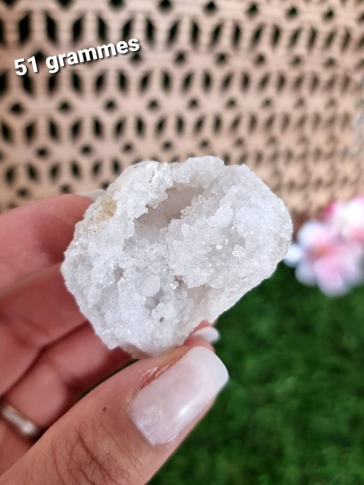 Géode de Cristal Roche, Géode Quartz, Pierre Naturelle, Lithothérapie, Druze, Cristal, Amas Géode, R