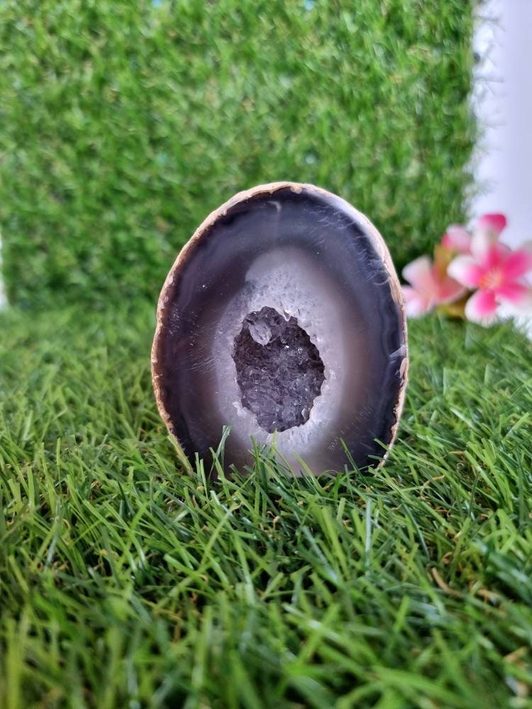 Agate - Géode d'agate Naturelle Du Brésil, Cristal, Minéraux, Lithothérapie