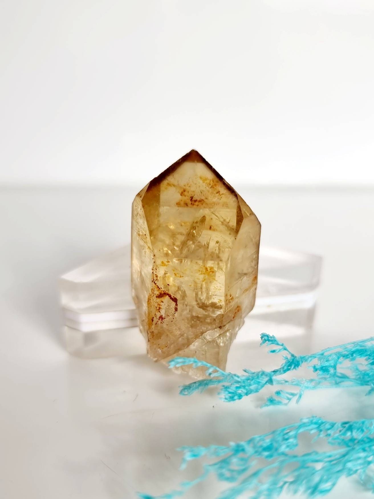 Pointe Brute de Citrine Naturelle Du Congo , Cristal, Lithothérapie, Kundalini Crystal